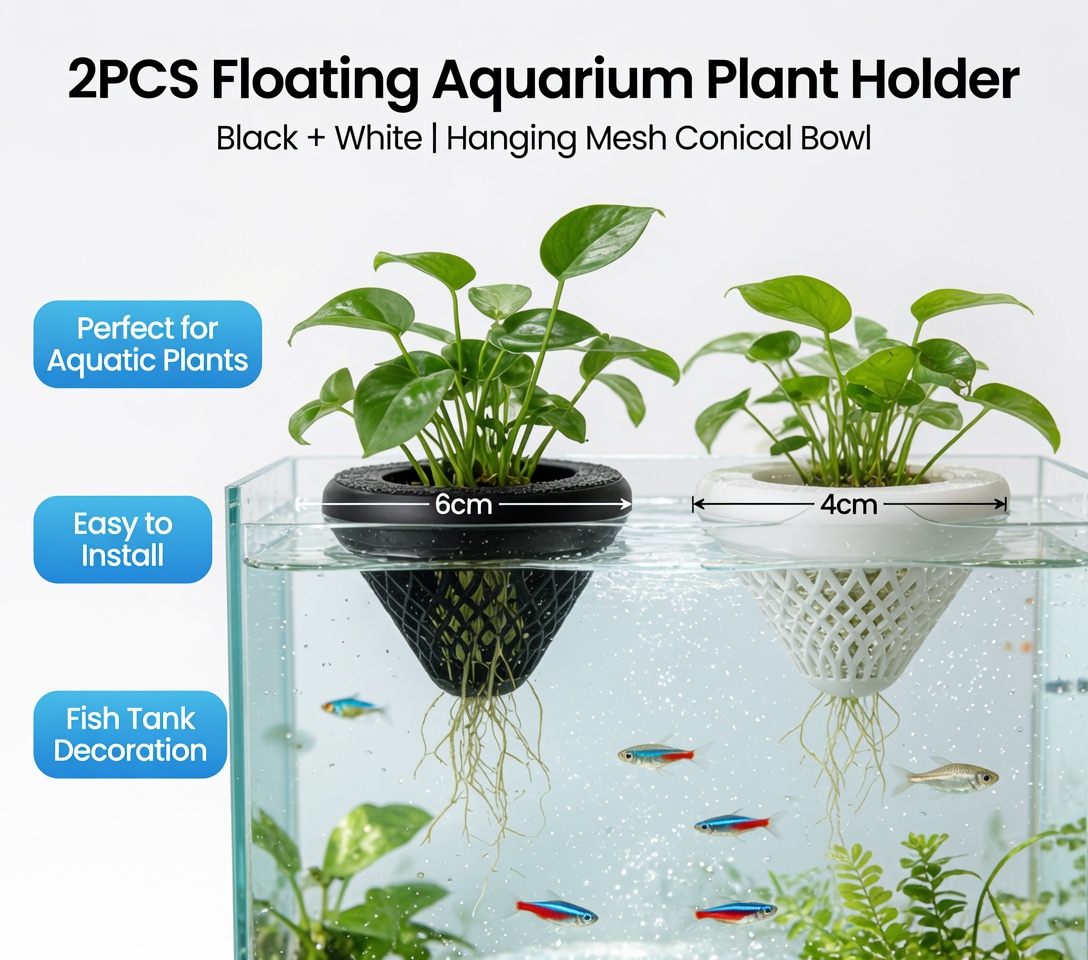 Soporte flotante para plantas  - Aquarium Fish Cartoon reseña y precio