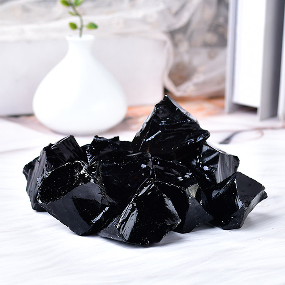 Piedra cruda de obsidiana negr - Aquarium Fish Names reseña y precio