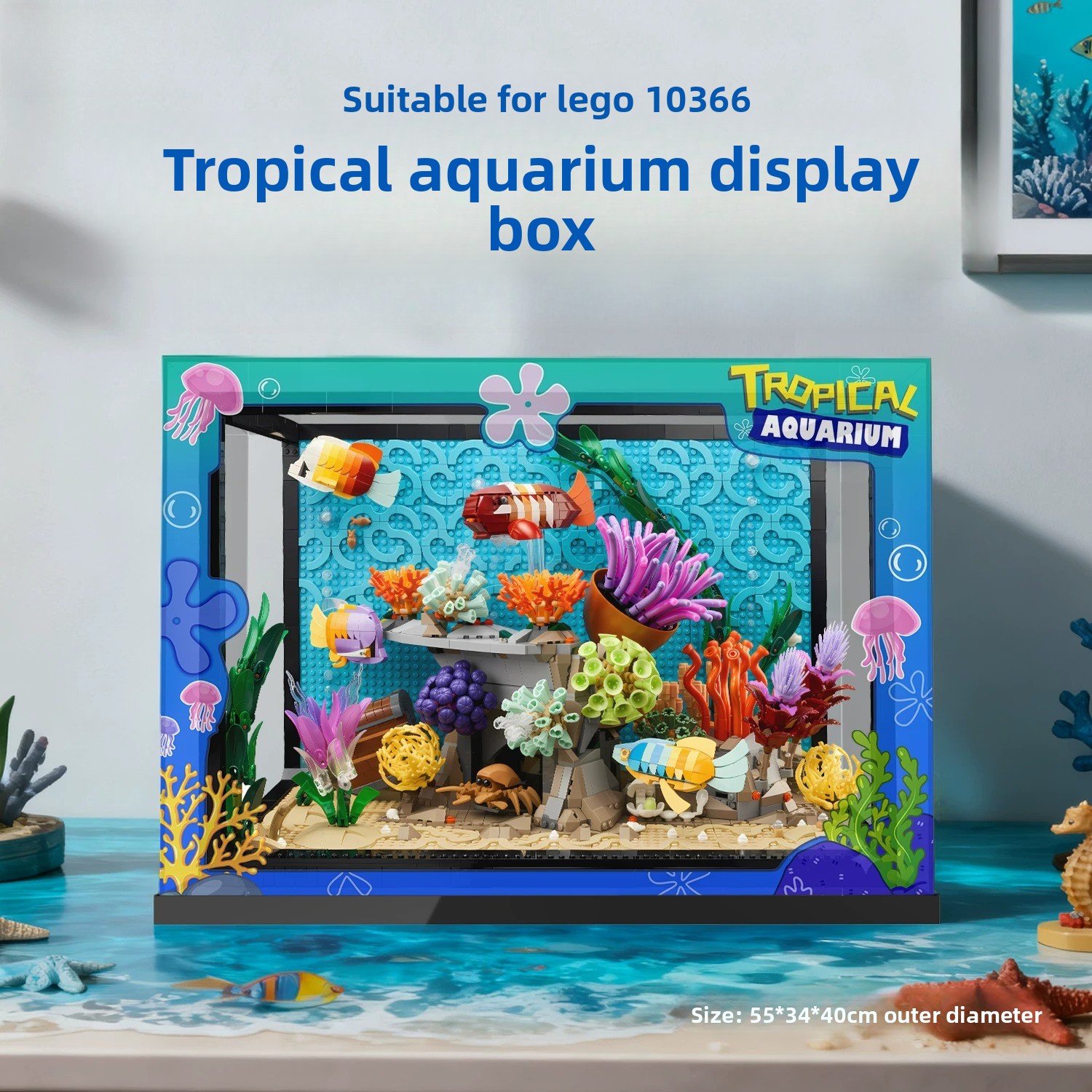 Caja de exhibición transparent - Aquarium Fish Lego reseña y precio