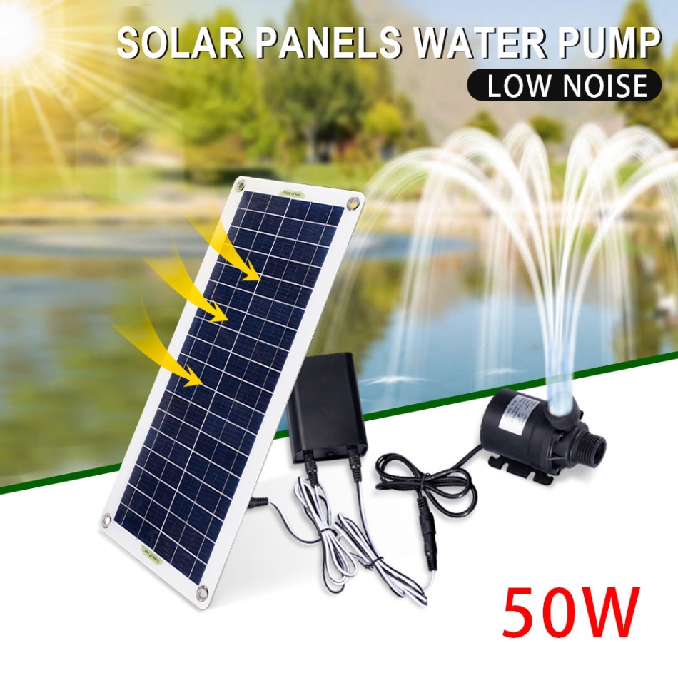Bomba de Agua Solar de 50W con - Aquarium Fishing reseña y precio