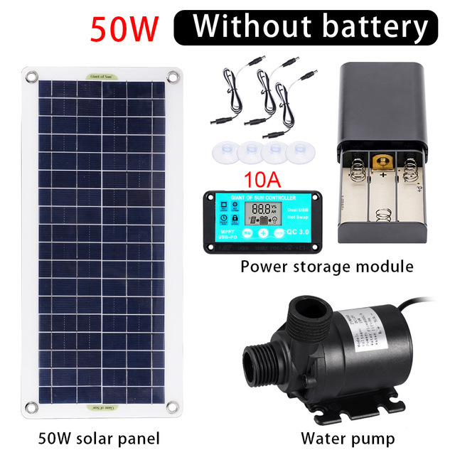 Bomba de Agua Solar de 50W con - Aquarium Fishing reseña y precio