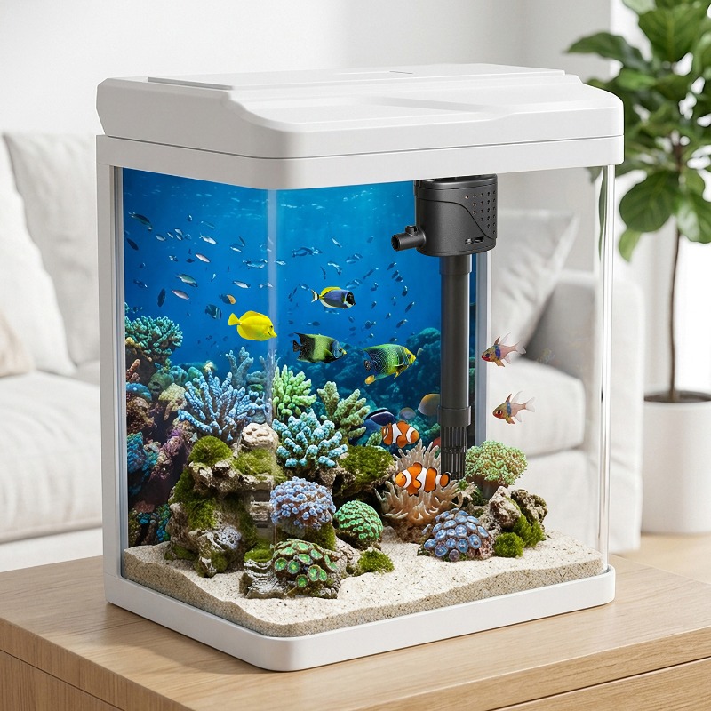 Acuario de vidrio, máquina int - Aquarium Fish No Need Oxygen reseña y precio