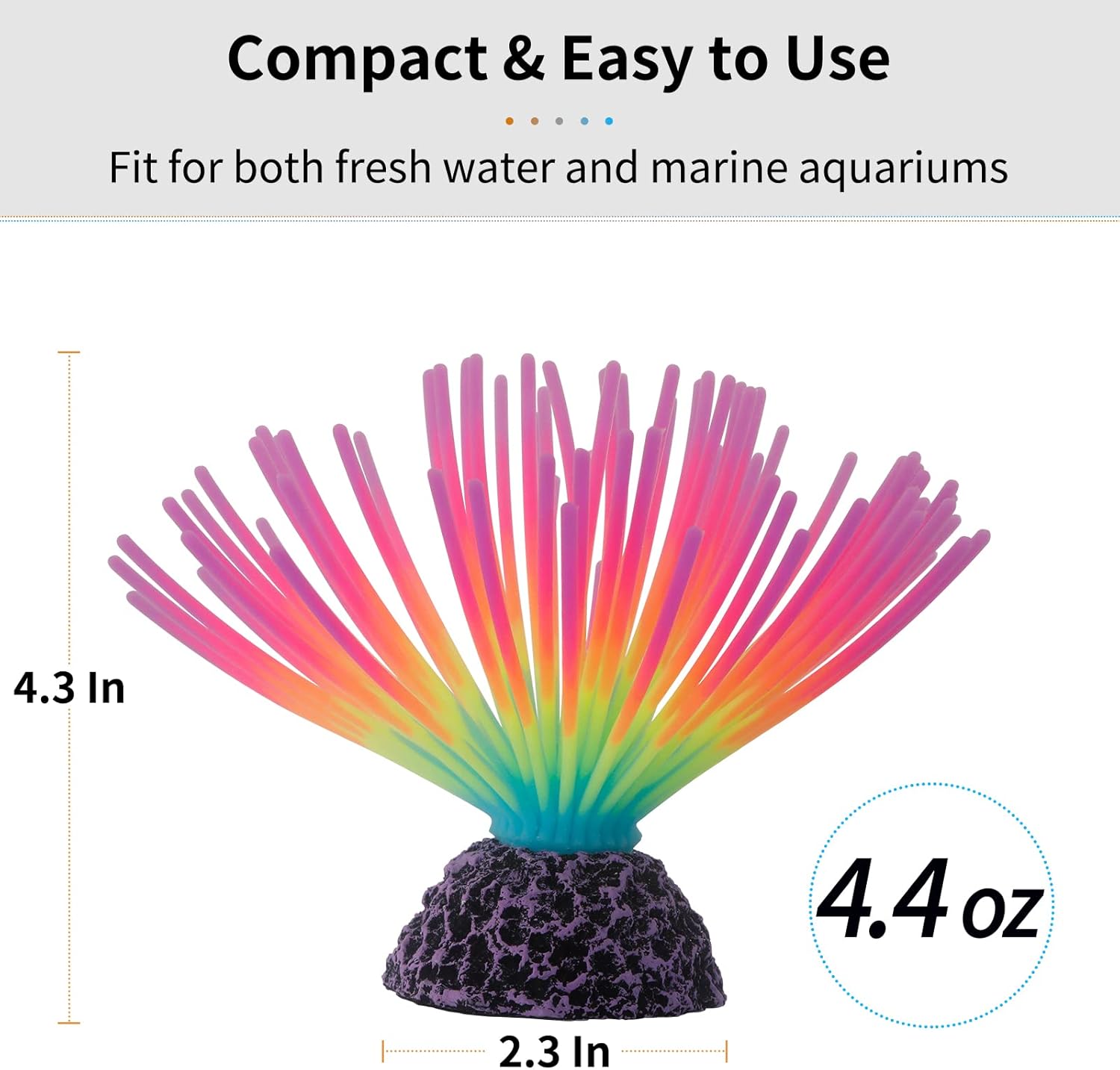Adorno Artificial de Silicona  - Aquarium Fish Rainbow reseña y precio