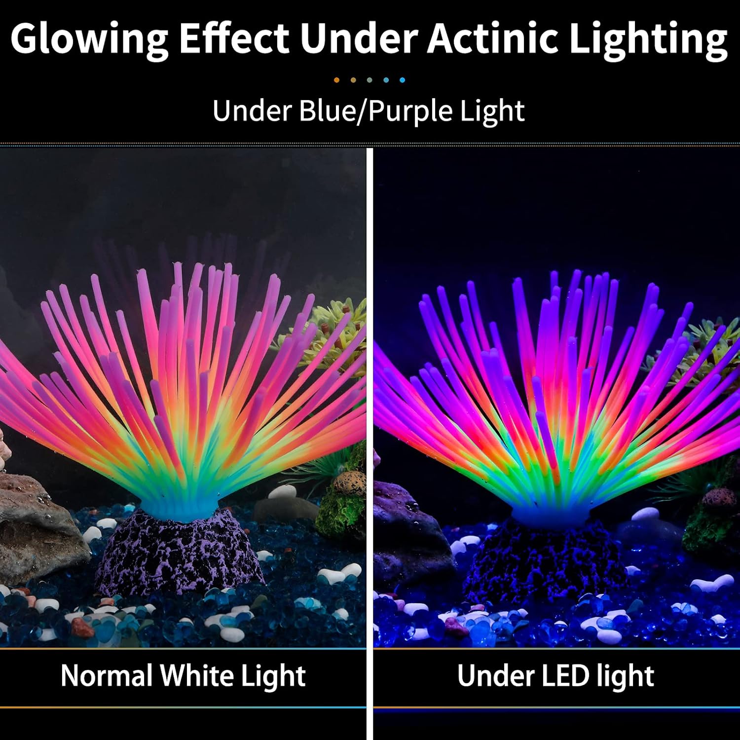 Adorno Artificial de Silicona  - Aquarium Fish Rainbow reseña y precio